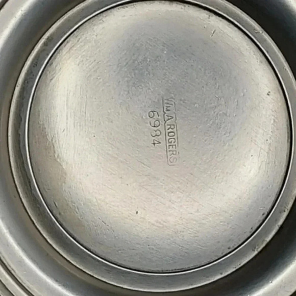 Vintage WMA Rogers Centerpiece Bowl With Gold Colored Lid - Picture 2 of 5